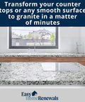 Marble Look Kitchen Countertop Vinyl Laminate Cover With Easy Peel And Stick 36 In By 144 In No Seams Durable Self Adhesive Black Granite Design For A Quick Budget Friendly Countertop Upgrade applied to modern kitchen surface.