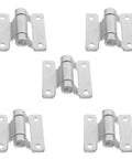 Truck Bed Hinges Set Stainless Steel Heavy Duty Rust Resistant Detachable Exterior Door Hinges For Truck Vehicle Container Trunk Lid Industrial Use Five Piece Kit, five silver hinges