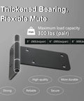 Genuine 5 Inch Matte Black Door Hinges 4 Pack Heavy Duty Gate Hardware With No Fuss Screws For Smooth Swings And Real Thick Steel Toughness For Your Next Outdoor Fix, with thickened bearing and load capacity indicator.