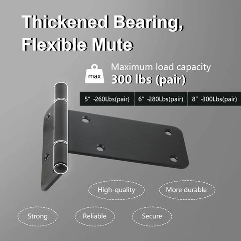 Genuine 5 Inch Matte Black Door Hinges 4 Pack Heavy Duty Gate Hardware With No Fuss Screws For Smooth Swings And Real Thick Steel Toughness For Your Next Outdoor Fix, with thickened bearing and load capacity indicator.