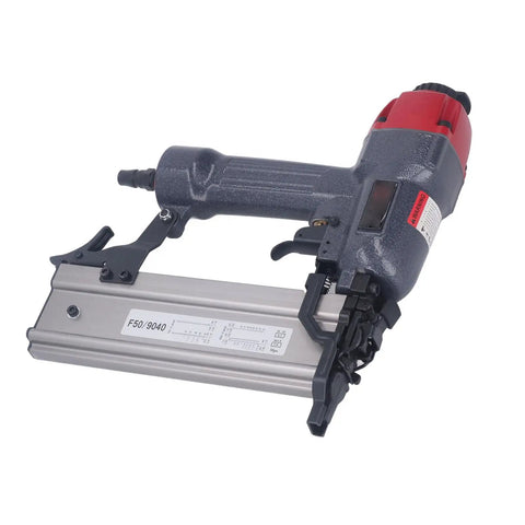 Straight Shooter Pneumatic 2 In 1 Brad Naler And Stapler Combo With Adjustable Air Pressure And 100 Pc Magazine Capacity For Handling F50 Nails And 90 Staples On Woodwork Projects