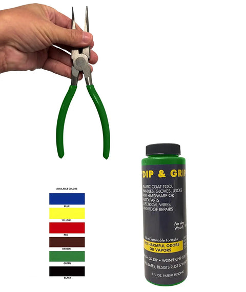 Liquid Rubber Coating For Non Slip Tool Grips And Handles Green 8oz Anti Slip Barrier applied on pliers handle