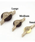 Heavy Duty V Groove Wheel With Silent Nylon Caster For Slick Sliding Door Track Operation showing large, medium, and small sizes.