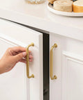 Brushed Brass Cabinet Pulls Seven And One Half Inch Ten Pack Zinc Alloy Solid Hardware For Kitchen Cabinets Bathrooms