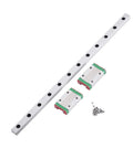 800mm Stainless Steel Linear Guide Rail For CNC Machines And 3D Printers, Slider Type MGN9H MGN12H MGN15H, Heavy Duty Linear Motion System For Smooth, Precise Movement And Accurate Engraving. Stainless steel rail with two linear blocks and mounting balls