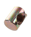 M6 Cross Dowel Barrel Nuts Set for Hidden Furniture Joints, zinc plated carbon steel slotted nut