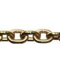 Close-up of Binder Chain With Grab And Sling Hooks Grade 70 Standard Duty Three Eighths Inch By Eight Foot 6600 Pound Safe Working Load
