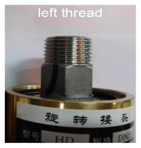 left thread 2 Inch DN50 Copper Water Cooling Rotary Union Swivel Joint 360 Degree Rotating Connector for industrial water lines