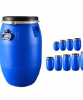Sturdy 55 Gallon Rain Barrel Water Storage Drum For Emergency Prep Heavy Duty Industrial Plastic Barrel With Leakproof Lock Lid