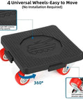 Heavy Duty Furniture Lifter With 4 Sliders And Crowbar 360 Degree Rotation Wheels Mover Dolly 660 lb Load Capacity detail