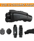 Heavy Duty Ccs1 To Chademoe Ev Charger Adapter Boasts 250 Amp Dc Output For Lightning Fast 250 Kw Top Offs Plug And Play Ready Gear, black with multiple ports.