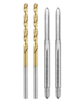 Beefy Tap And Drill Bit Set For Metalwork 4 40 UNC Taps Plus 2 3mm Drill Bits Straight Flute HSS 6542 Titanium Coated And Uncoated Options Built For DIY And Pro Projects