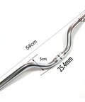 Rugged 54cm Aluminum Alloy Flat Bar Handlebar With 25.4mm Clamp For Mountain Bikes Rise Style Easy Install Durable Cycling Part
