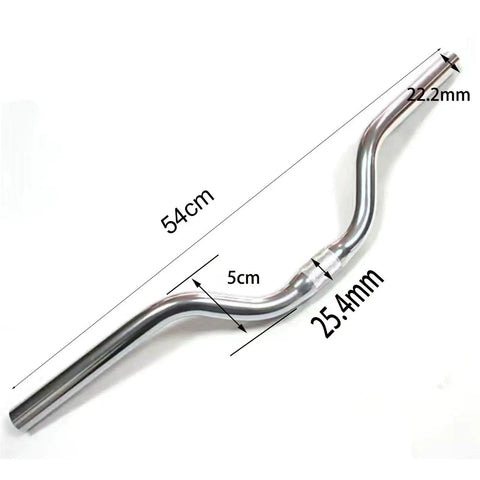Rugged 54cm Aluminum Alloy Flat Bar Handlebar With 25.4mm Clamp For Mountain Bikes Rise Style Easy Install Durable Cycling Part