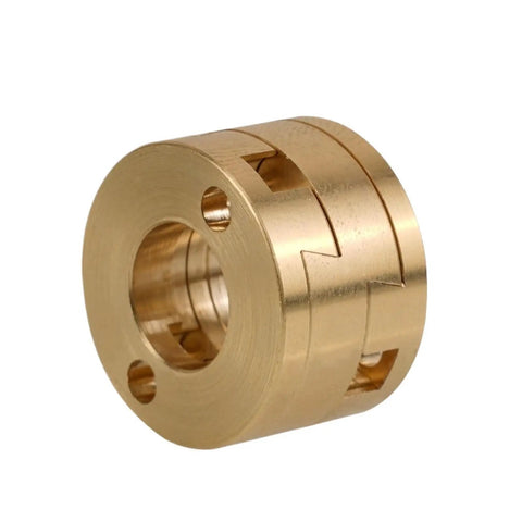 Smooth 16mm Oldham Coupling For Z Axis Screw Hot Bed Reduces Printing Swing And Ghosting Vibration On CNC 3D Printer With Flexible Shaft Drive System brass coupling