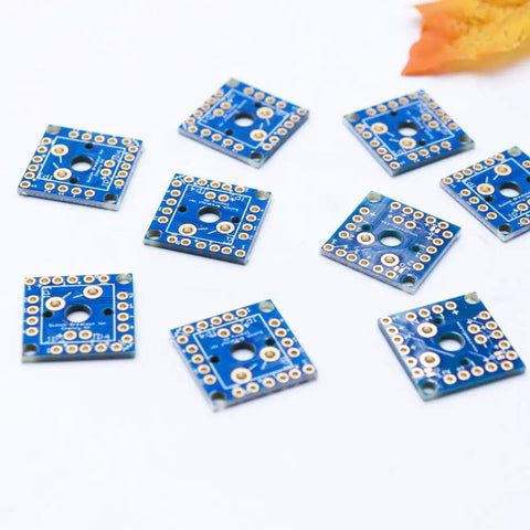Nine Piece Key Switch Breakout Prototype PCB Board Compatible With Cherry MX For DIY Mechanical Keyboard Projects And Breadboard Prototyping, blue PCB boards
