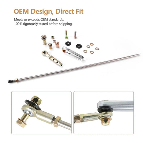 Adjustable Transmission Column Shift Linkage Kit for Chevy Cars and Trucks CB5010 Replacement Part with No Fuss Install, Crisp Shifts, Rugged Steel Build, ACA-1800 Compatible, High Performance Transmission Control, 21-inch steel rod with hardware
