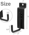 25 Pack Slatwall Hooks Hangers Heavy Duty J Shaped Slatwall Panel Hooks Metal Slat Board Hook Slat Wall Display Accessories