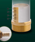 Cross-section view of Two Pack Brass Hose Barb Fittings, Half Inch NPT Female to Three Quarter Inch Barb Adapter Connector