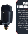 Built Tough Idle Speed Control Valve For Daily Cruisers Heavy Duty Replacement close-up view showing black finish and connector.