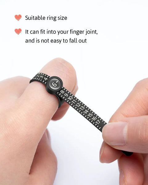 Ring Sizer With Magnifier For Easy Size Reading Clear Lens Ring Measurer 1 Through 17 Reusable Plastic Ring Sizer Kit Simple