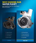 Comparison of Premium Engine Water Pump Replaces Aw4126 For Ford Focus Escape Fusion Flex Hybrid Mazda 3 with standard pump.