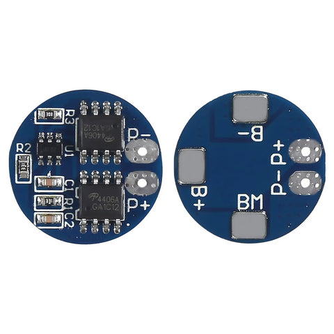 Top Tier Six Piece 2S Lithium Battery BMS Board With 5A Steady And 7A Burst Current Guard For 18650 Cells showing dual-sided PCB with components.