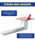 Close-up of Two Pack Stick On Door Handles 6 Inch Self Adhesive Cabinet Handles Gray With Easy Peel And Stick Installation