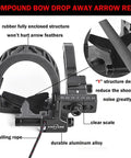Drop Away Arrow Rest for Compound Bow Full Containment Design with rubber enclosed structure and aluminum alloy build.