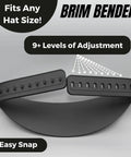 Cap Hat Curve Tool With Snap On Brim Bender Over Nine Curve Settings For Perfect Shape Without Over Bending One Size Fits All