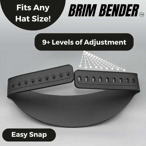 Cap Hat Curve Tool With Snap On Brim Bender Over Nine Curve Settings For Perfect Shape Without Over Bending One Size Fits All