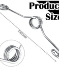 Rock Hard Stainless Steel Hinge Pin Door Stops With Butterfly Spring To Keep Doors Swingin Smooth And Stay Open No Fuss For Bedrooms Interiors Or Exterior Rooms In Pack Of Five Pieces Silver measuring 3.5 inches.