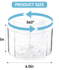 360 Degree Rotating Drink Packet Organizer Lazy Susan For Powdered Drink Mixes And Condiments with dimensions 4.3in x 6.0in