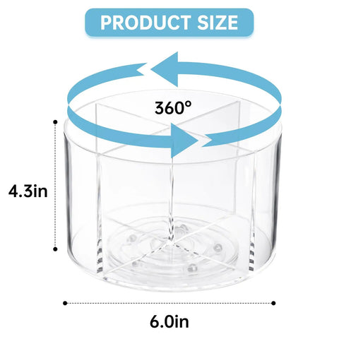 360 Degree Rotating Drink Packet Organizer Lazy Susan For Powdered Drink Mixes And Condiments with dimensions 4.3in x 6.0in