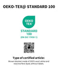OEKO-TEX Standard 100 certification for 100 Percent Virgin Wool Blanket 62 By 86 Inches Warm Thick And Washable
