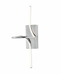 Totally Slick 9 Inch Chrome Modern Minimalist Integrated LED Vanity Light Sconce Dimmable Metal Wall Lamp For Bathroom Mirror Living Room