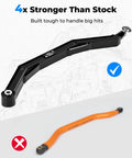 Rear Radius Arms For Polaris RZR XP 1000 2014 To 2023 Beefed Up Ground Clearance And Smoother Off Road Ride Heavy Duty Rear Suspension Arms Improve Obstacle Clearance And Undercarriage Protection, black steel arm