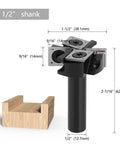 No Nonsense 4 Flute Spoilboard Surfacing Bit With Replaceable Carbide Inserts For Wood Planers Clean Cutting MDF Face Mill And Butter Smooth Woodworking Milling Cutter Built For Garage Shop Grind with dimensions and shank size.