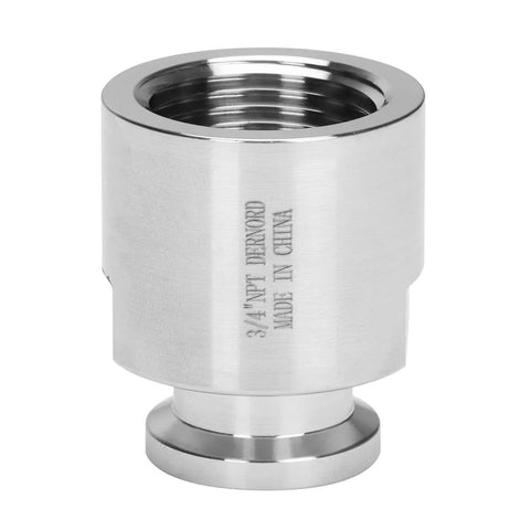 Half Inch Tri Clamp Adapter To Three Quarter Inch FNPT Ferrule Sanitary Pipe Fitting Made Of Stainless Steel 304