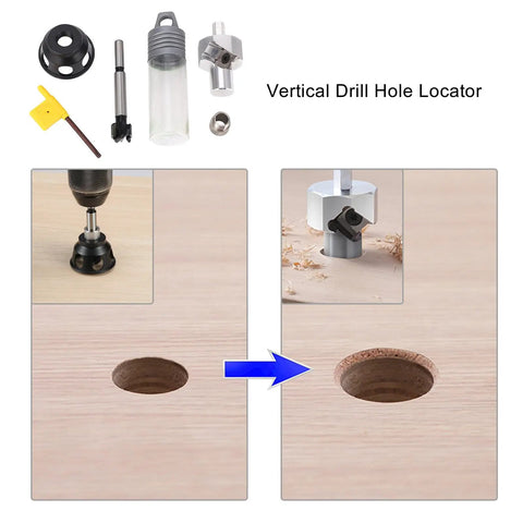 Vertical Drill Hole Locator with aluminum components for Smooth Operator Aluminum Dowel Jig Kit With Bench Dog Hole Drill Guide.