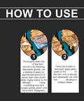 Pro Grade Epoxy Resin Polishing Kit With Dope Mirror Finish Compound usage instructions showing cleaning and polishing steps