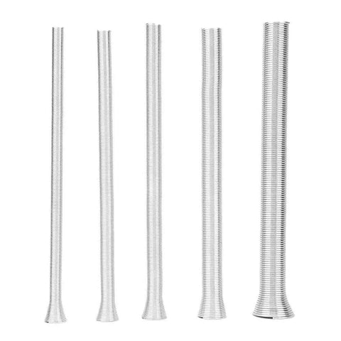 5 Pc Super Elastic Steel Spring Tube Bender Pipe For Bending Soft Copper, Aluminum, Thin Stainless Steel And Pvc Electrical Wire Conduit Tubing Tools Easy Flexible Forming, set of flexible benders.