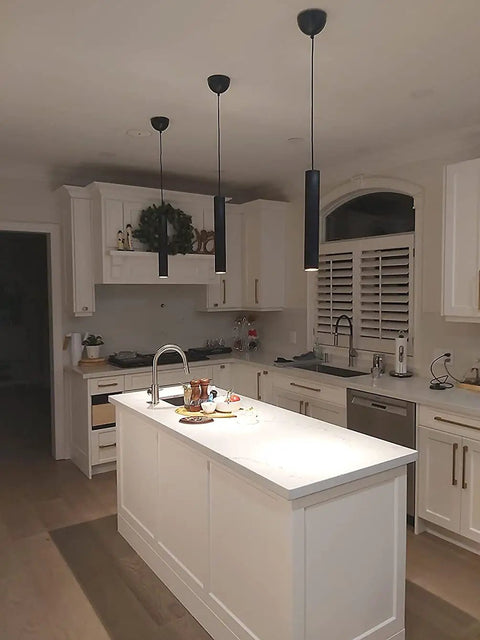 LED Pendant Light With Long Nordic Tube Design Modern Minimalist Ceiling Lamp For Dining Room And Kitchen Island