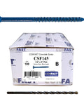 Blue Flat Phillips Concrete Screw Anchor Quarter Inch By Five Inch With Drill Bit For Masonry Block Or Brick Self Tapping