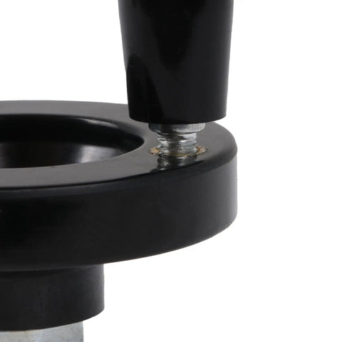 Close-up of 63 Millimeter Diameter Beefy Revolving Hand Wheel With Grip For Lathe And Milling Machine Lead Screw Rod Manual Control 8 mm Aperture