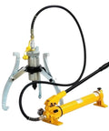 Heavy Duty Hydraulic Gear Puller And Wheel Bearing Removal Tool With Quick Release Hand Pump for fast extraction of bushings.