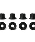 Road Ready Swivel Flange Trailer Lug Nuts 5/8 Inch 18 Thread Grade 8 Black Oxide Finish Fits 7k To 12k Axles Heavy Duty Wheel Fasteners 8 Pack, close-up view.