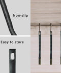 Ten Piece Small Wire Brush Set With Curved Handle For Welding Slag Rust Deburring And Metal Cleaning hung on rack