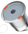 Universal Reusable Stainless Steel K Cups For Keurig 1.0 And 2.0 Brewers Refillable Coffee Pod with metal filter, angled view.