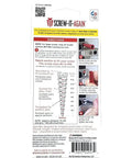 Back of Wood Hole Repair Anchor Kit For Stripped Screws In All Wood Types 10 Count EMW5953260 showing instructions and diagrams.
